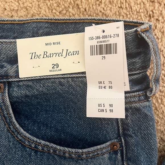 Abercrombie & Fitch Blue Flare Wide Leg Jeans - Picture 2 of 4